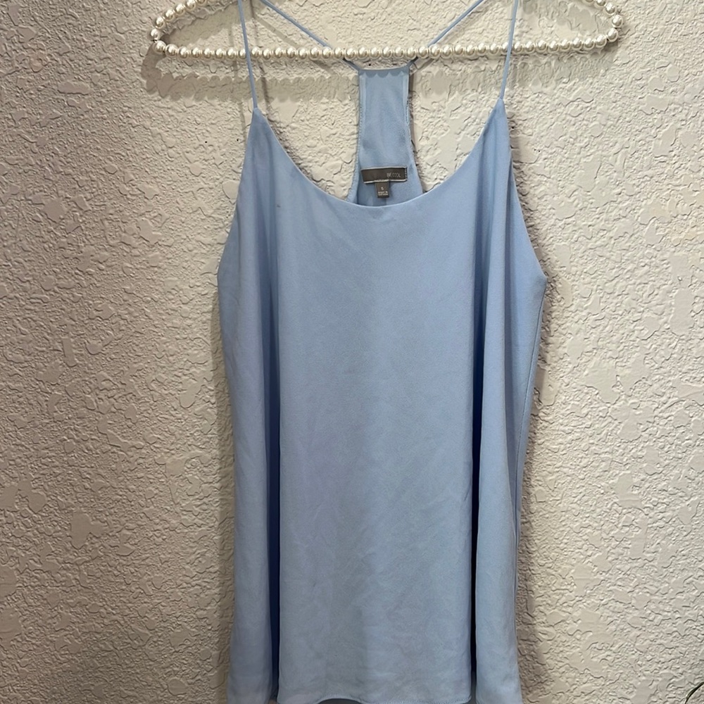 Blue racer back top
